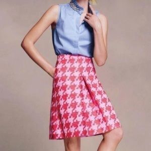 J.Crew Houndstooth Skirt - Red & Pink - Sz 00P 💕